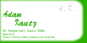 adam kautz business card